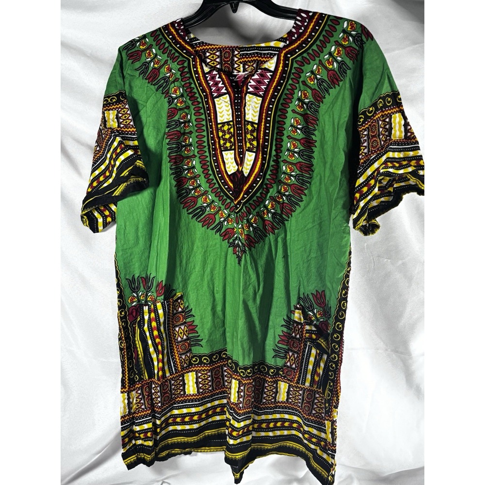 African Dashiki Men's Shirt Tribal Pattern Size‎ Medium